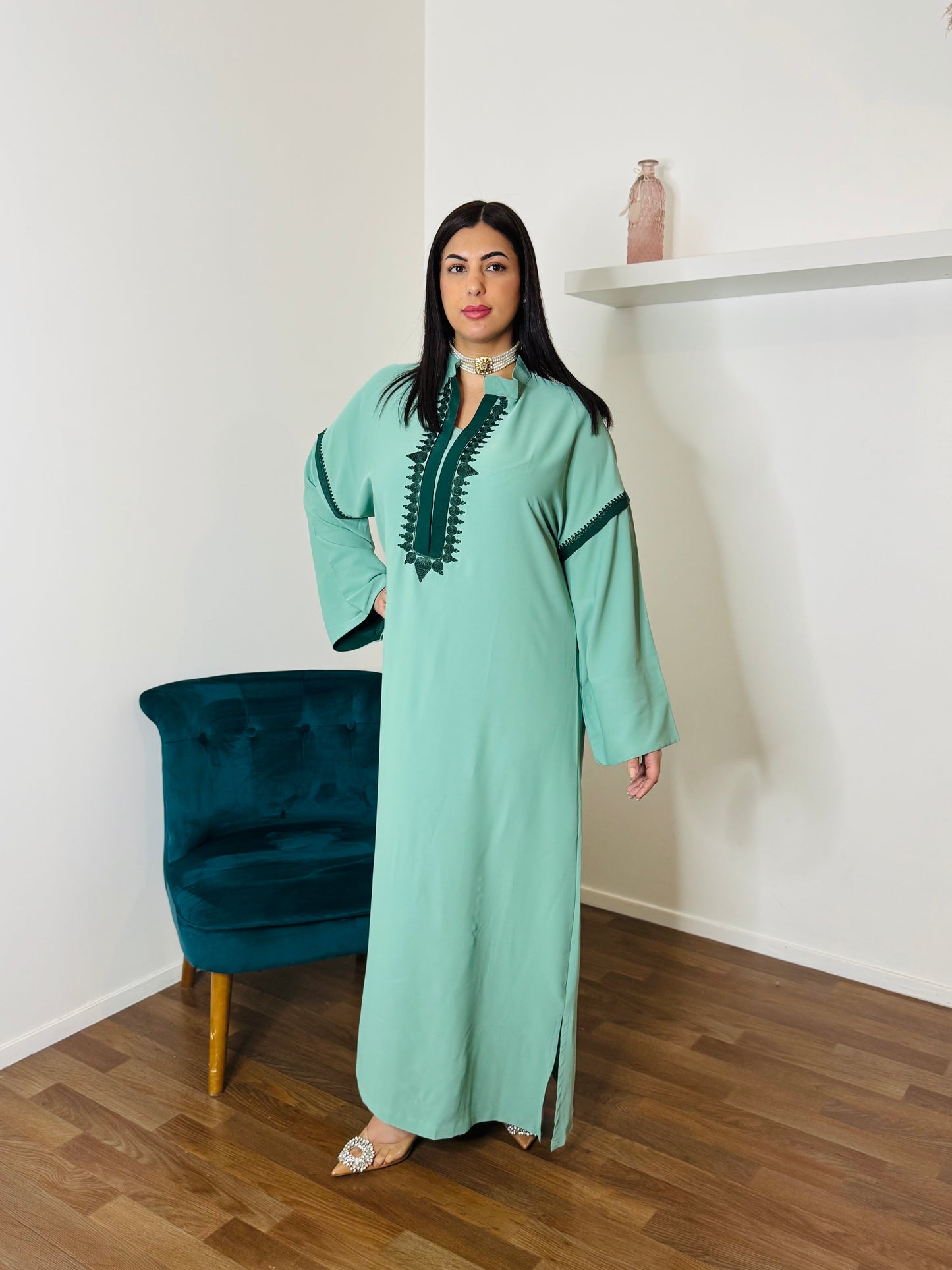 CAFTAN VERT EAU