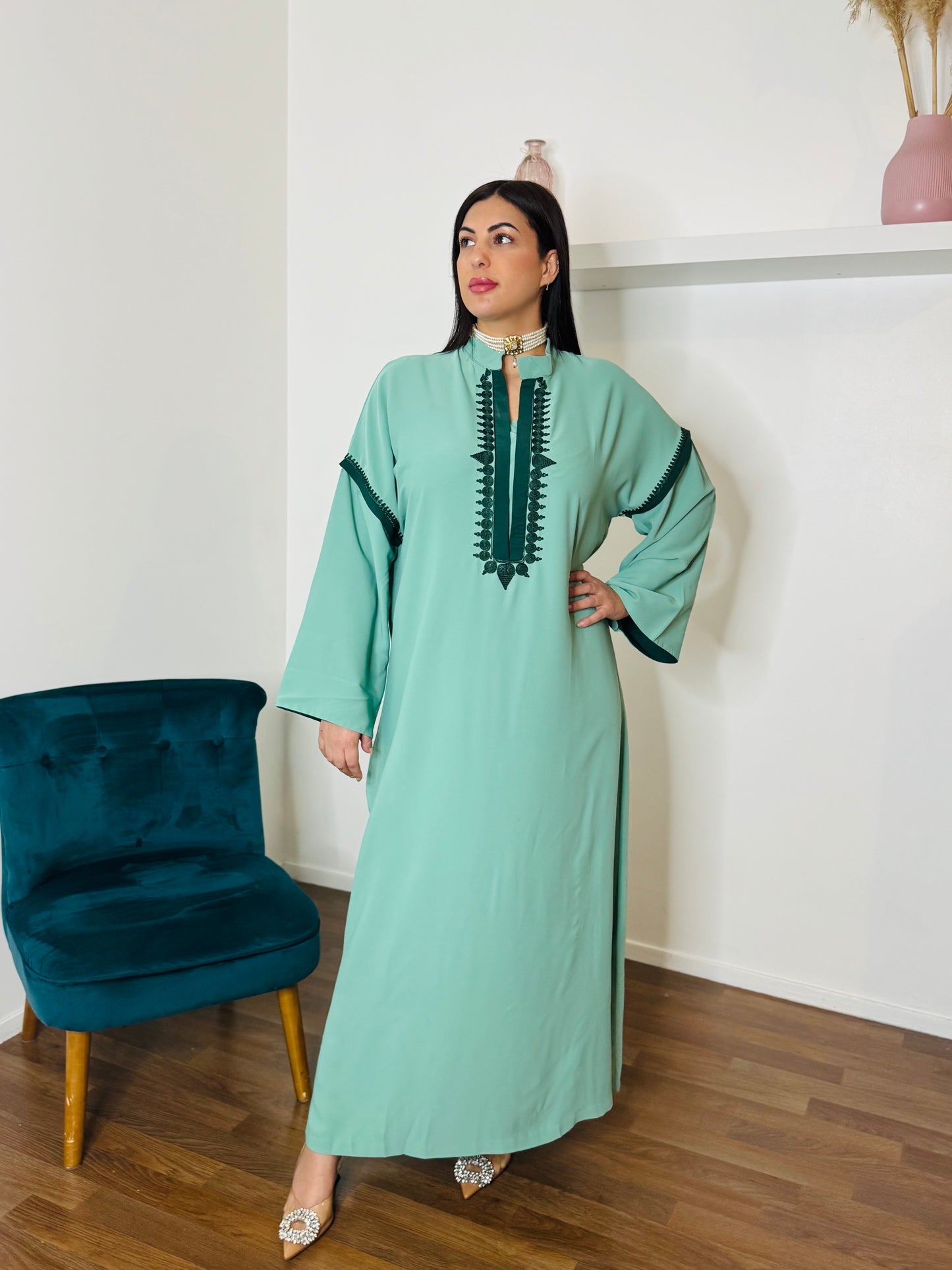 CAFTAN VERT EAU