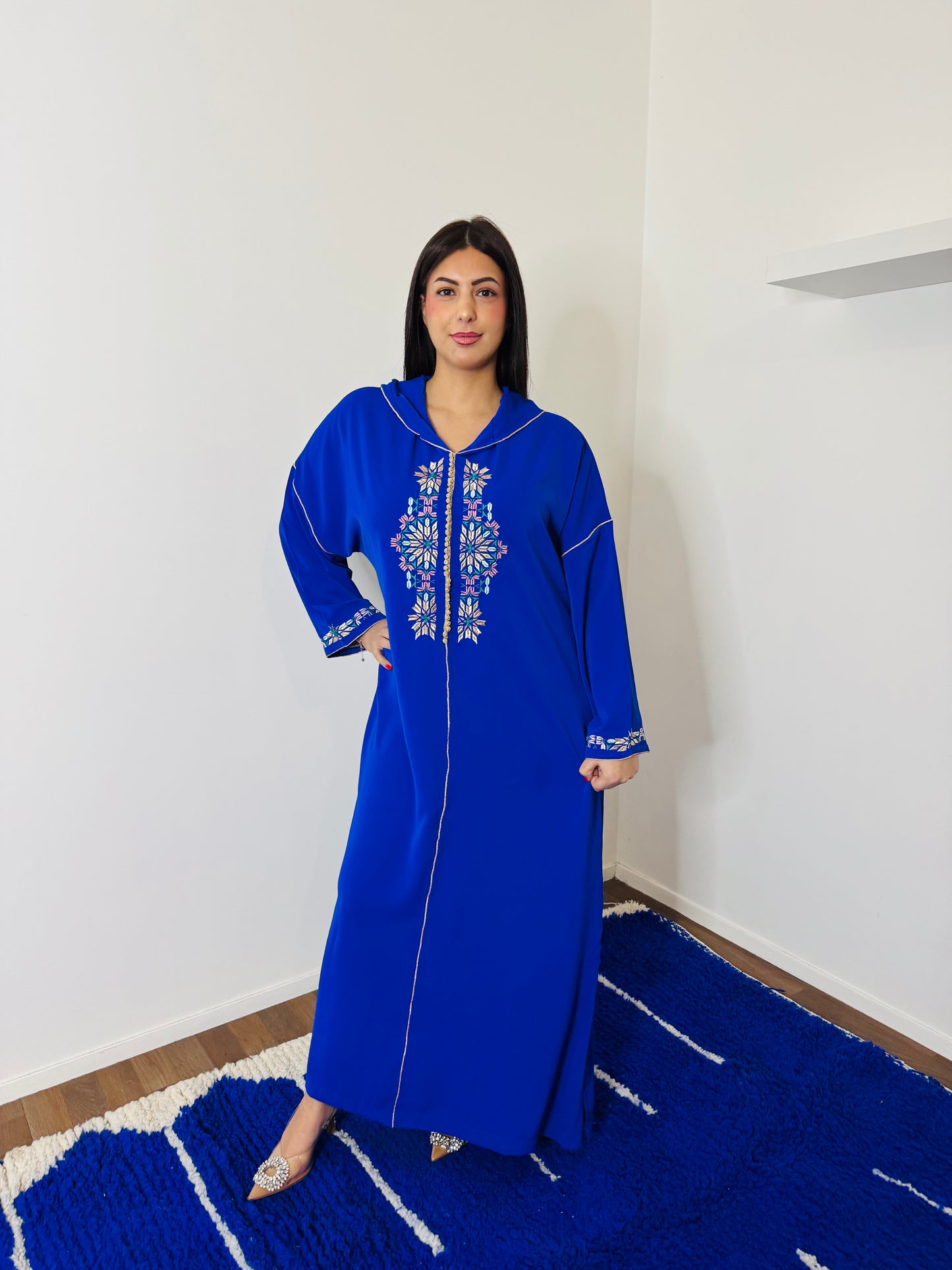 JELLABA AYNA BLEUE FONCE