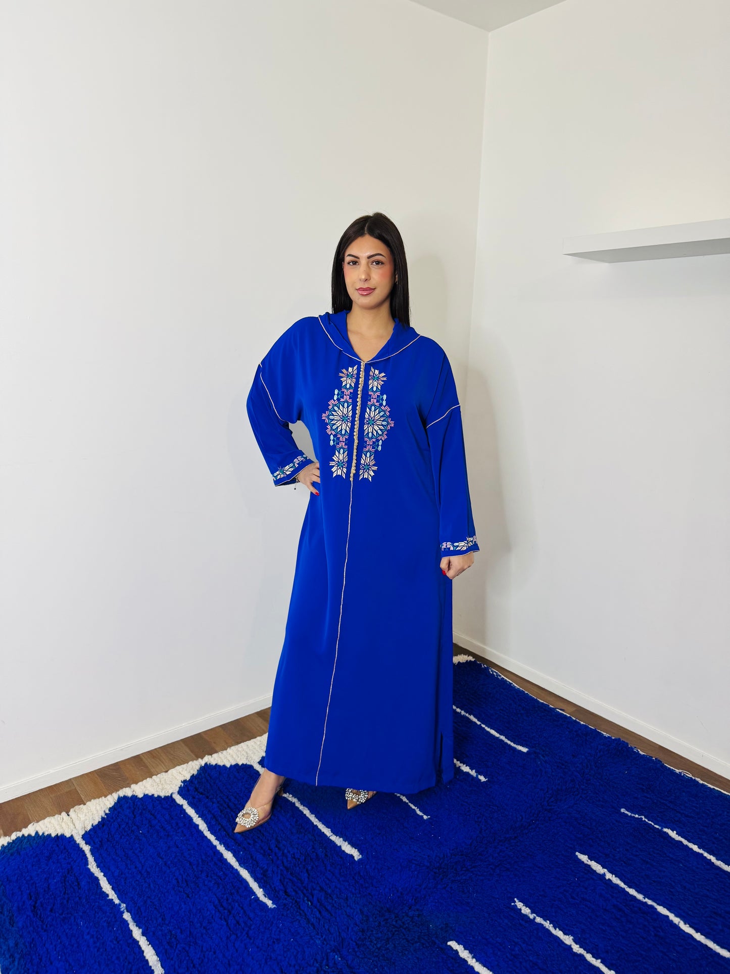 JELLABA AYNA BLEUE FONCE