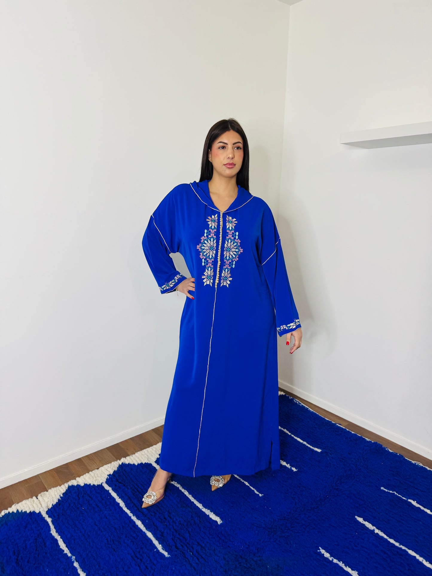 JELLABA AYNA BLEUE FONCE