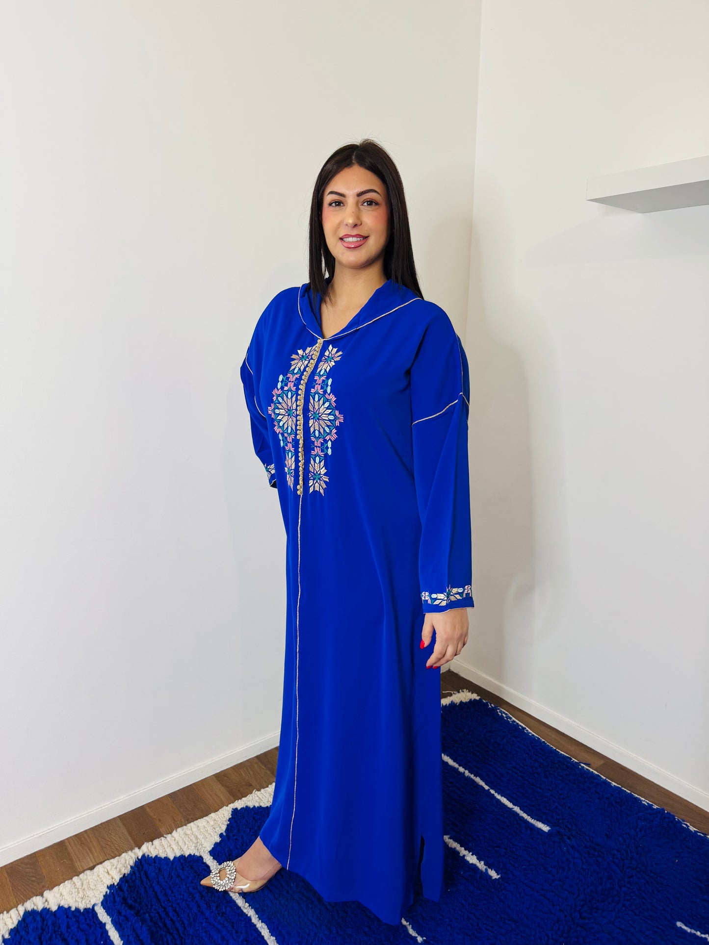 JELLABA AYNA BLEUE FONCE