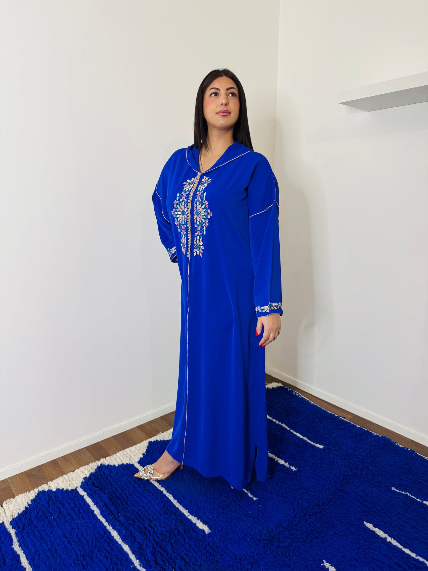 JELLABA AYNA BLEUE FONCE