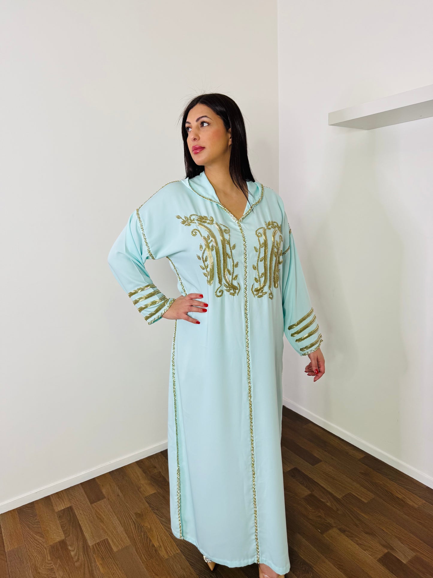 JELLABA PERLEES TURQUOISE
