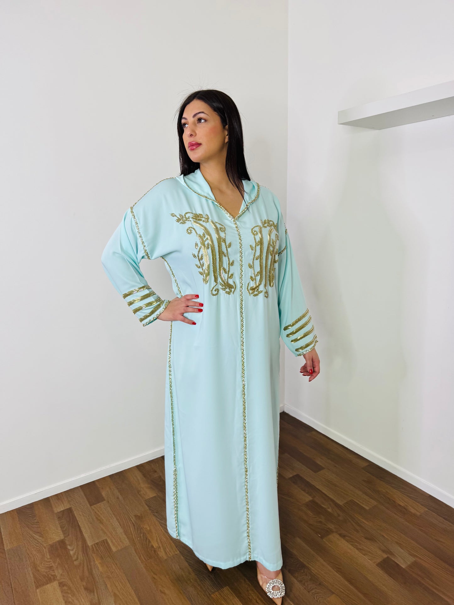 JELLABA PERLEES TURQUOISE