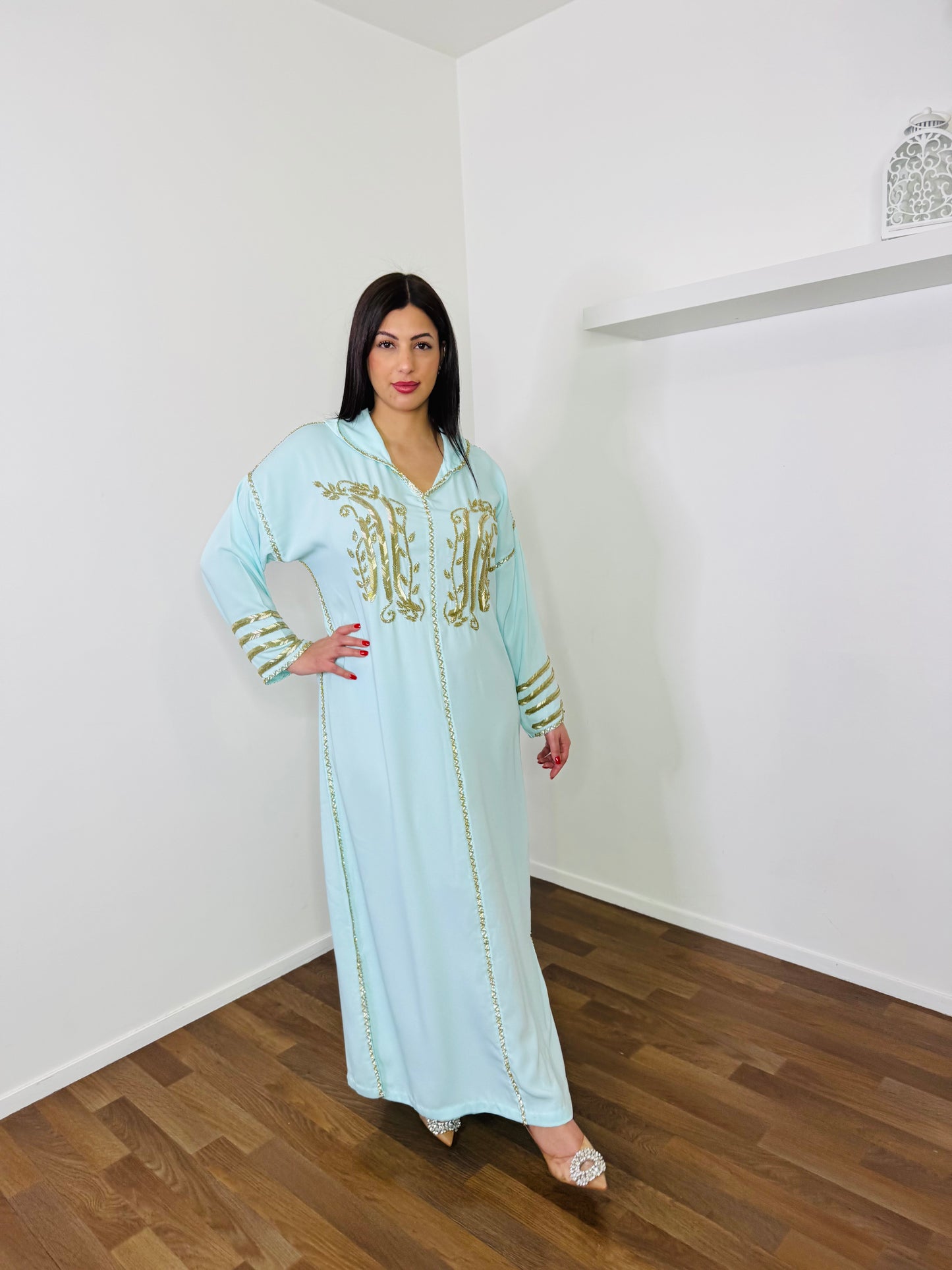 JELLABA PERLEES TURQUOISE