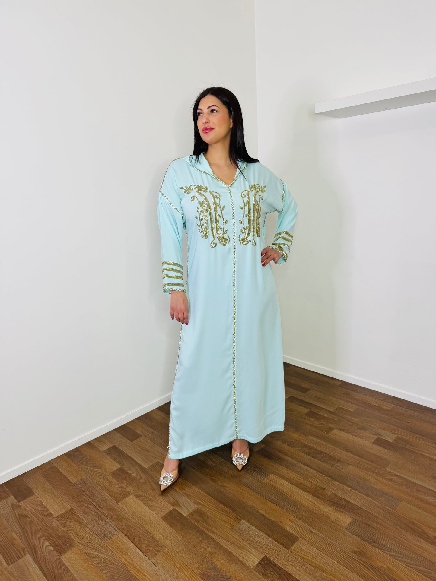 JELLABA PERLEES TURQUOISE