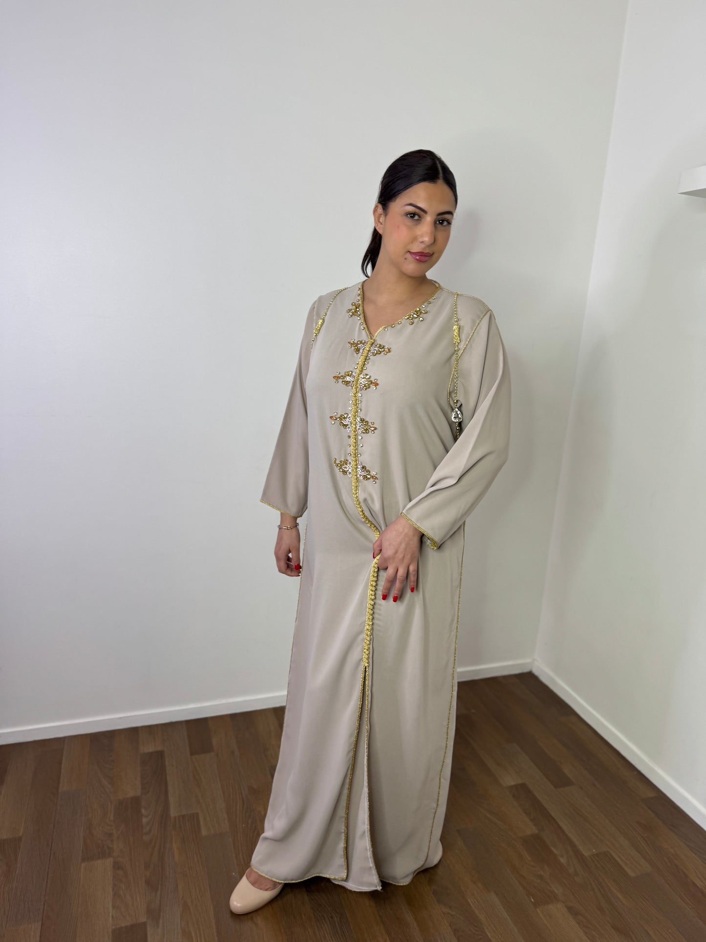CAFTAN PERLES BEIGE