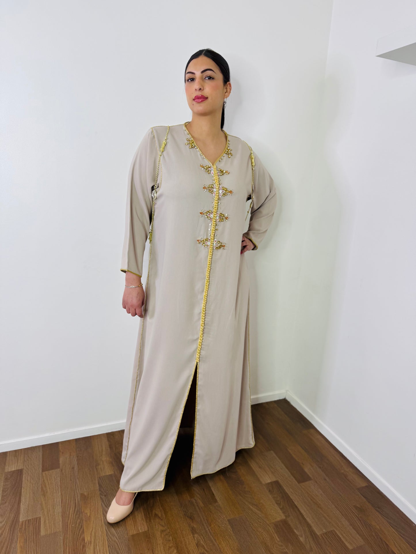 CAFTAN PERLES BEIGE