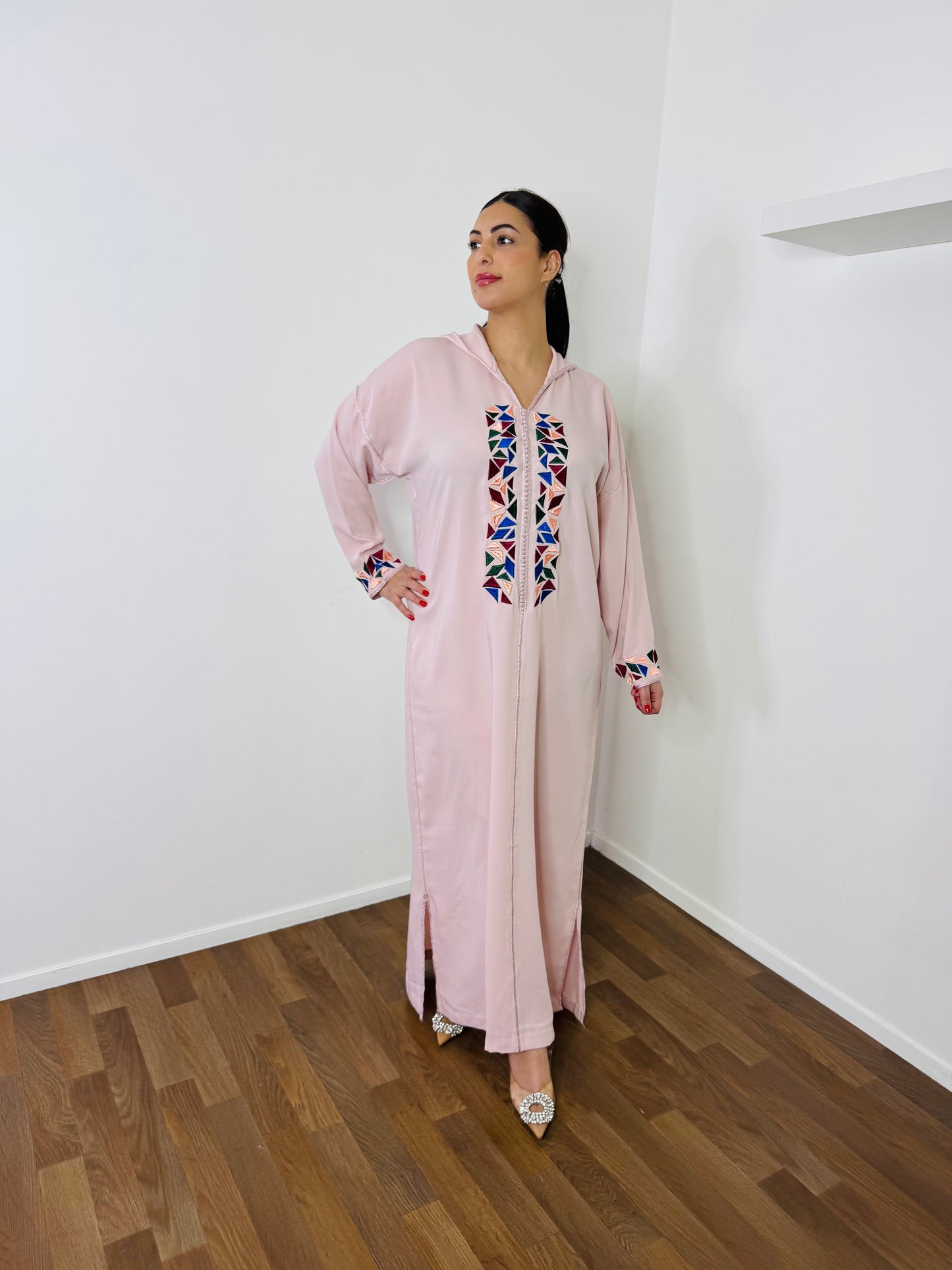 JELLABA BRODEE ROSE