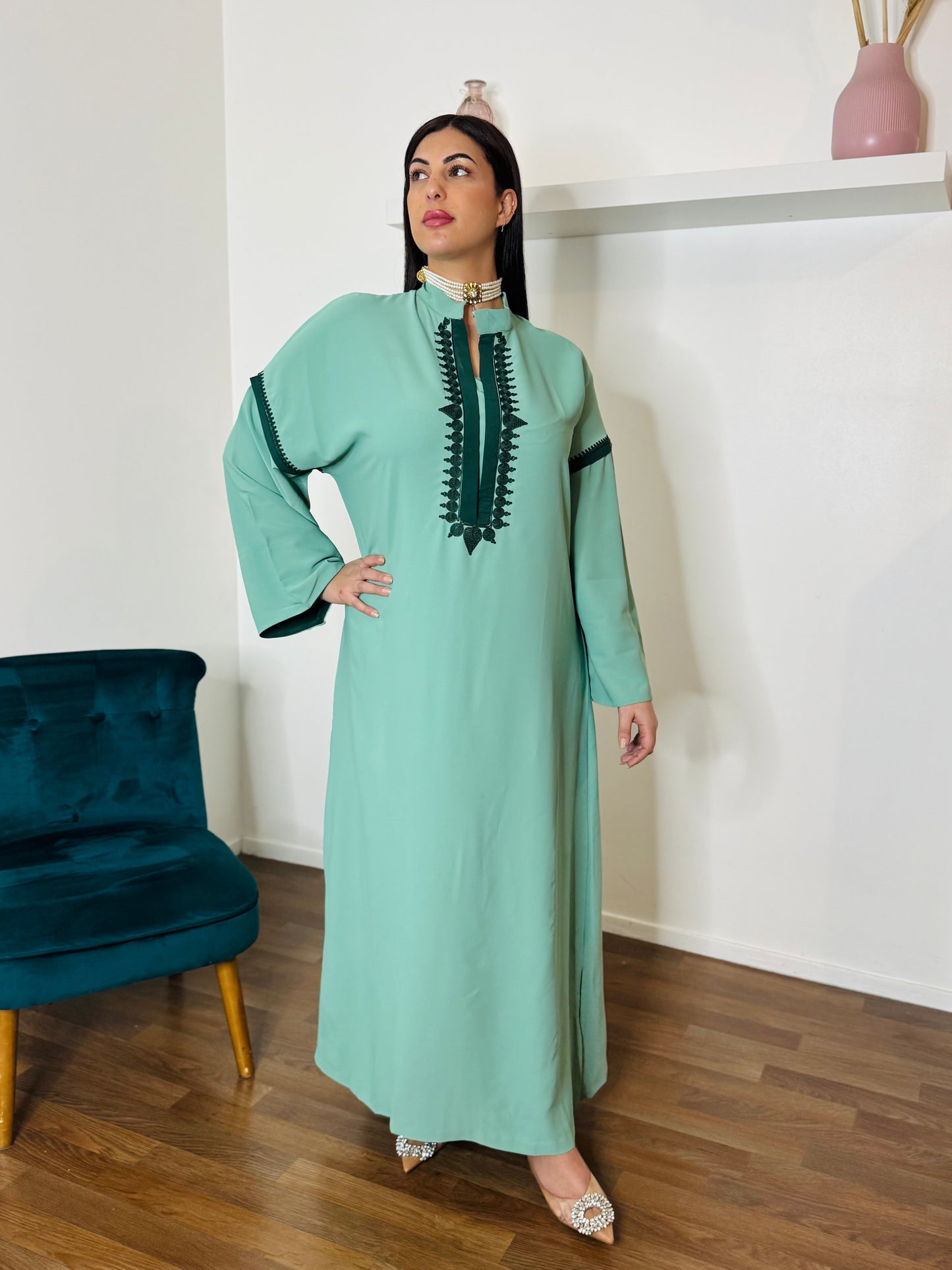 CAFTAN VERT EAU