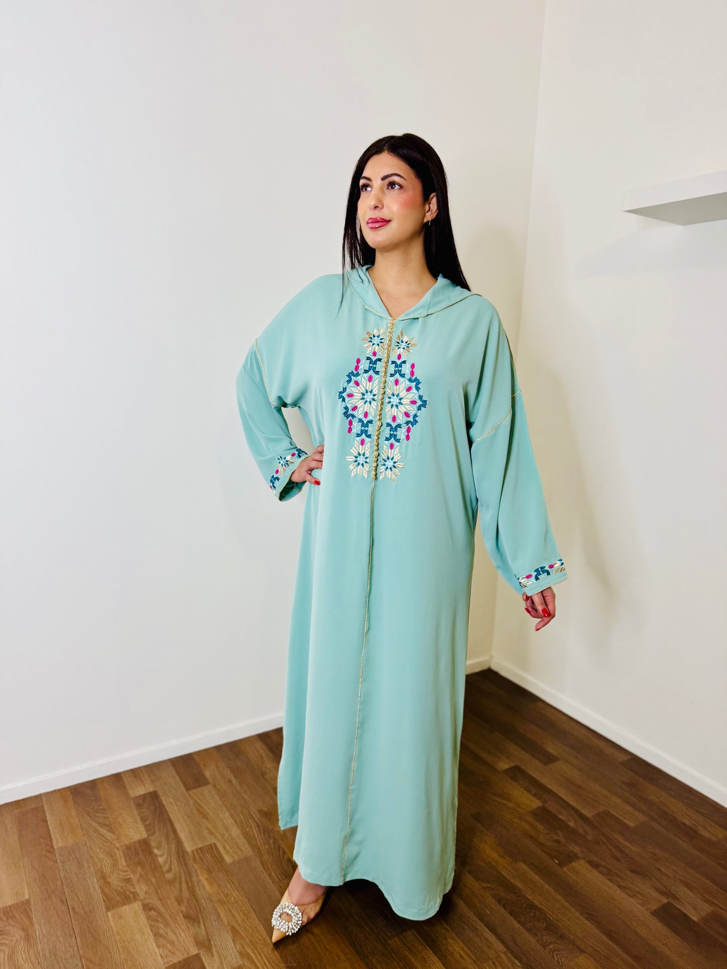 JELLABA AYNA VERT EAU