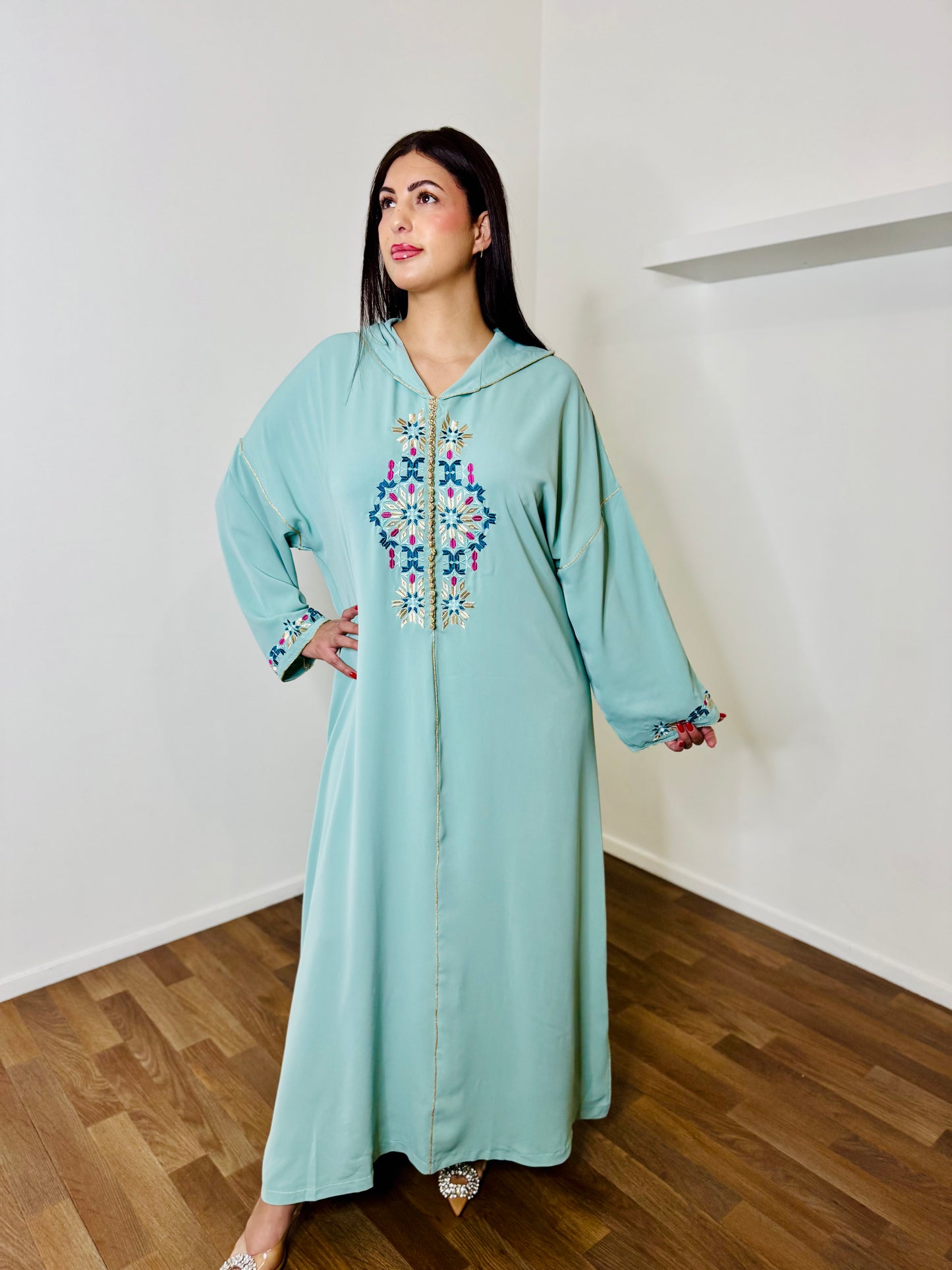 JELLABA AYNA VERT EAU