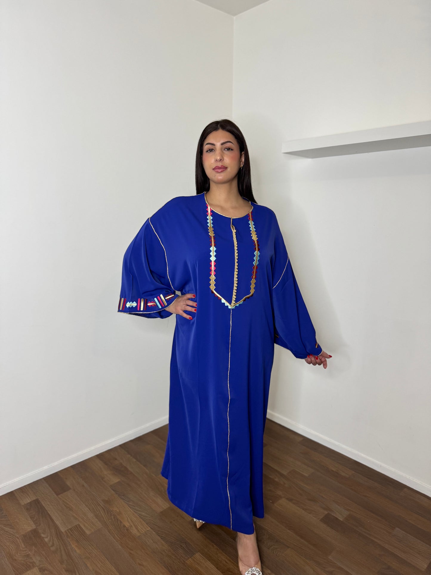 CAFTAN BRODES BLEU